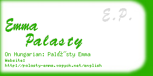 emma palasty business card